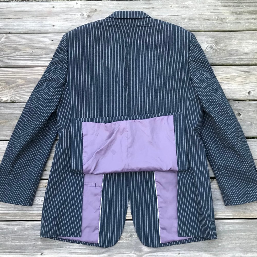 Pronto Uomo Blue Men Blazer One Button Style Sport - Picture 5 of 9